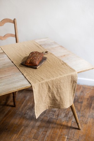 Linen table runner in Mustard from AmourLinen