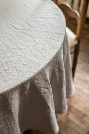 Round linen tablecloth from AmourLinen