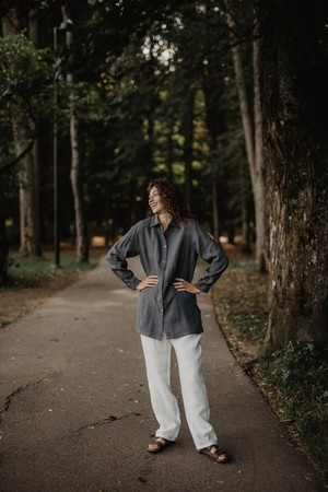 Linen oversized shirt Marrakesh from AmourLinen