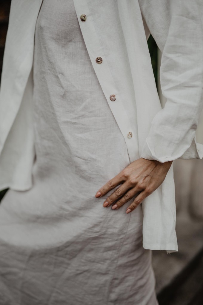 Linen oversized shirt MARRAKESH in White from AmourLinen