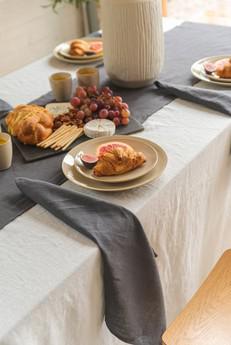 Linen napkins set of 2 in Charcoal via AmourLinen