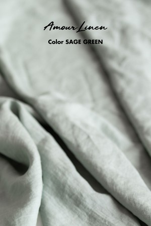 Elisa wrap linen top in Sage Green | sale from AmourLinen