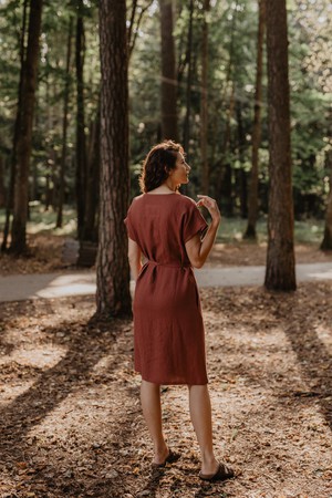 Linen wrap dress Rome from AmourLinen