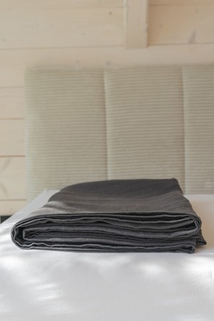 Linen flat sheet in Charcoal from AmourLinen