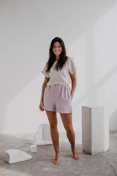 Linen shorts MIA M Dusty Rose via AmourLinen