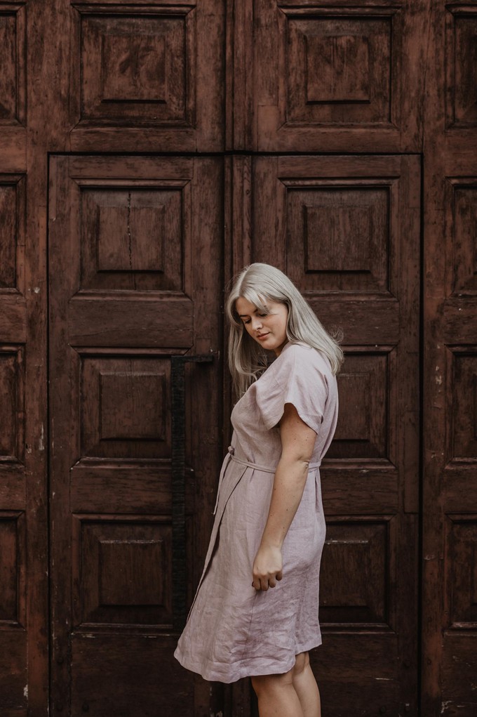 Linen wrap dress ROME from AmourLinen