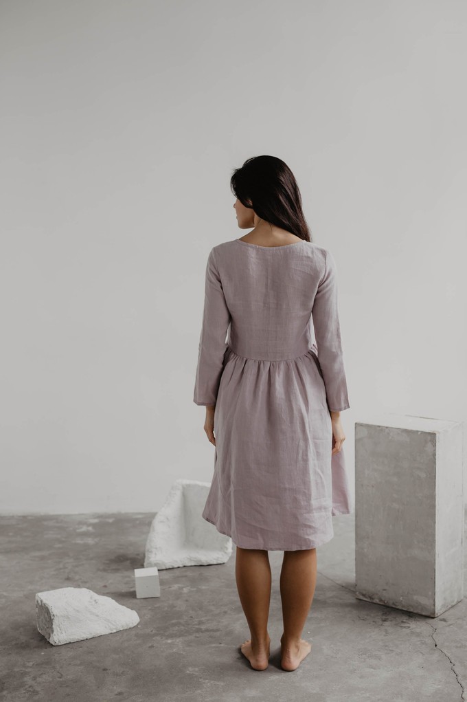 Lapland mid-length linen dress from AmourLinen