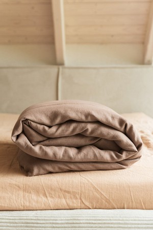 Linen duvet cover in Rosy Brown from AmourLinen