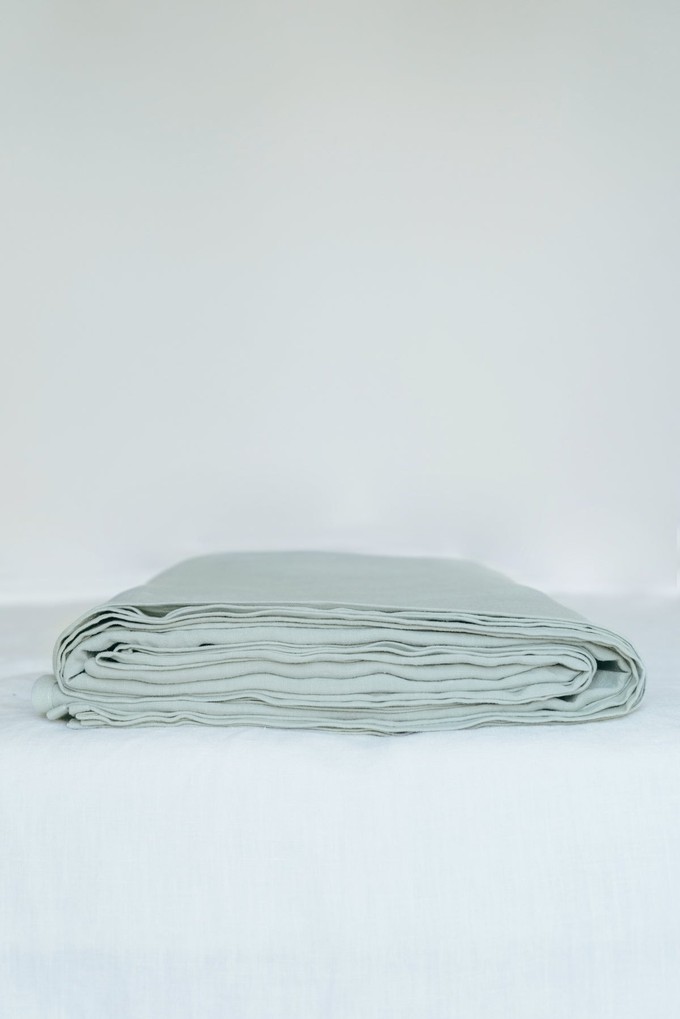 Linen flat sheet in Sage Green from AmourLinen