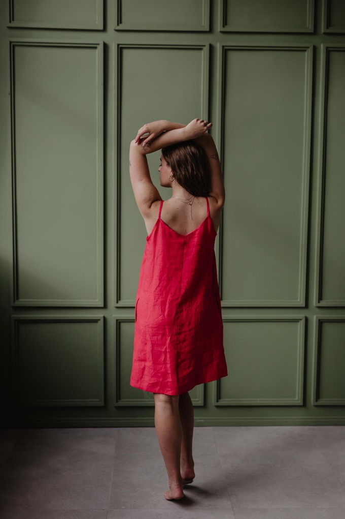 Linen slip dress ZOE from AmourLinen