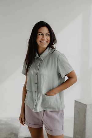 Linen summer shirt SCARLETT from AmourLinen