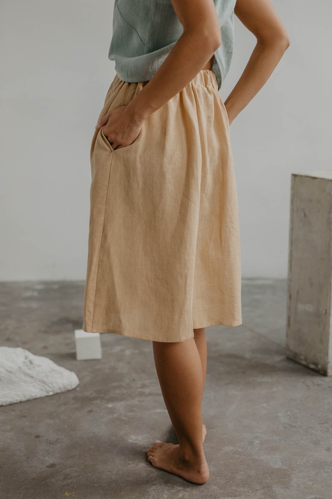 Linen skirt with buttons DAISY from AmourLinen