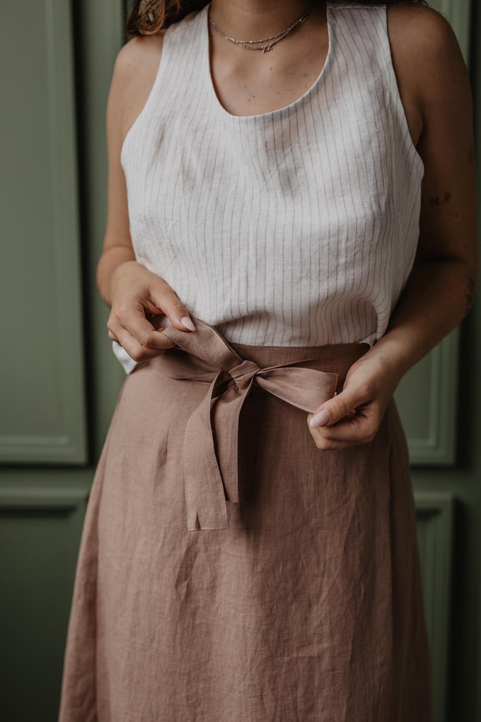 Linen wrap skirt IRIS from AmourLinen