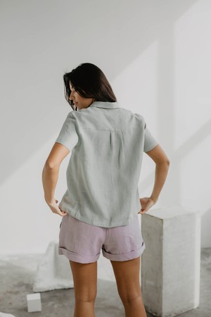 Linen summer shirt SCARLETT from AmourLinen