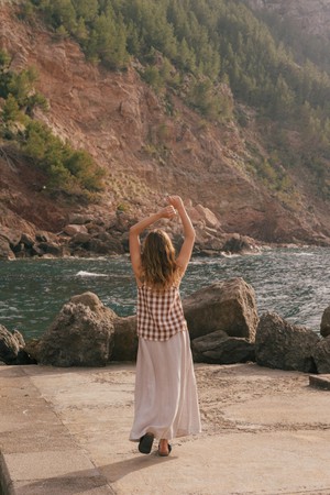 Mona long linen skirt from AmourLinen