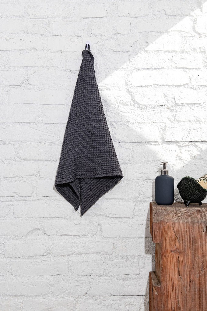 Waffle linen hand towel from AmourLinen