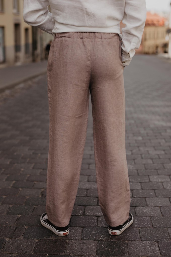 Linen pants ADONIS in Rosy Brown from AmourLinen