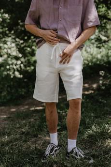 Classic linen shorts HERMES in Cream via AmourLinen