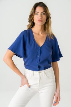 Reversible blouse Lys blue via avani apparel