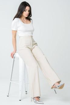 Laurier beige pants via avani apparel