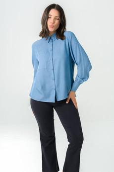 Shirt Kauri denim blue via avani apparel