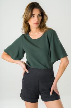 Blouse reversible Lys green via avani apparel