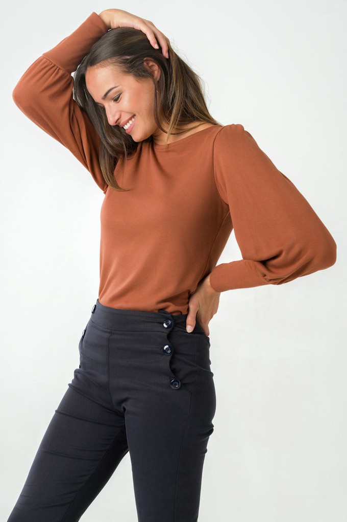 Brown Freesia Top from avani apparel