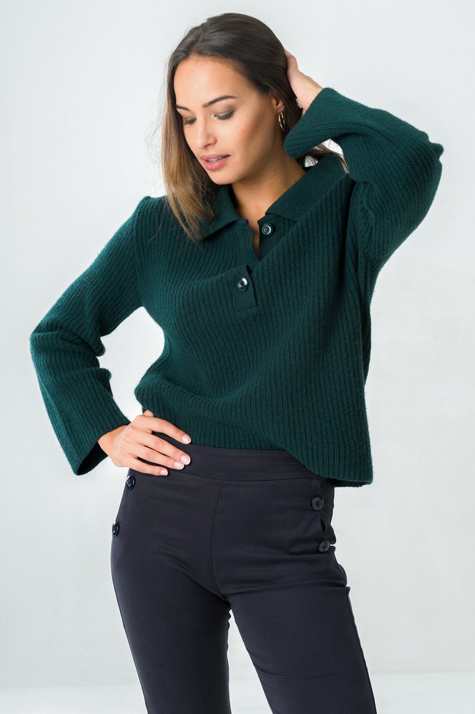 Sweater Torreya dark green from avani apparel