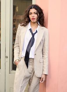 Tracy Linen Blazer via Baukjen