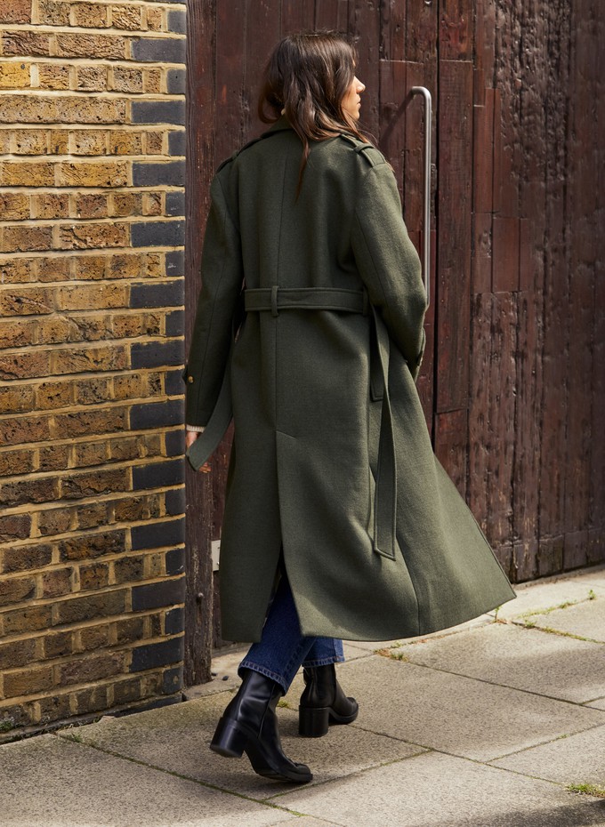 Ingrid Belted Wool Trench Coat from Baukjen