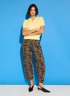 Kelsey Organic Cotton Stretch Denim Printed Barrel Jeans via Baukjen