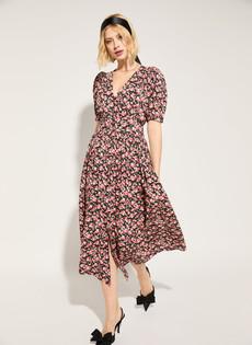 Holly V-Neck Waisted Midi Dress via Baukjen