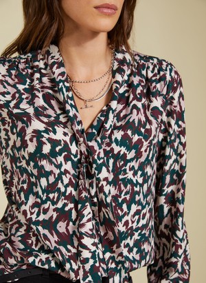 Effie Printed Tie Neck Blouse from Baukjen