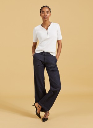 Margot Organic Cotton Stretch Wide Leg Jeans from Baukjen