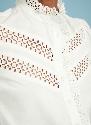 Isamaya Organic Cotton Broderie Detail Blouse from Baukjen