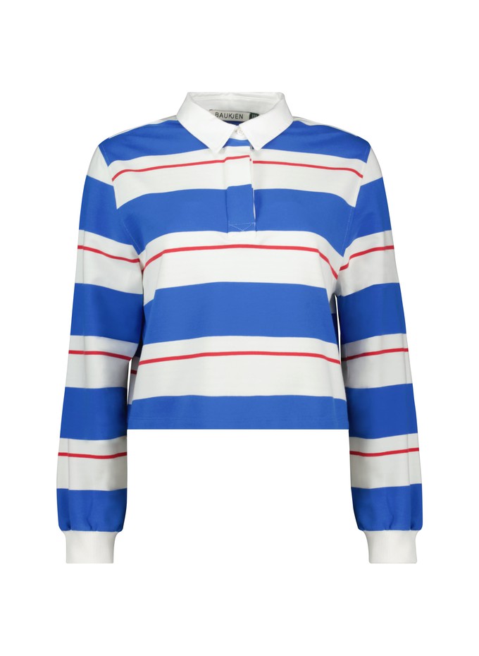 Bluebell Organic Cotton Cropped Rugby Top from Baukjen