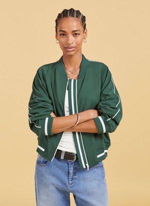 Gretchen Cropped Bomber Jacket from Baukjen