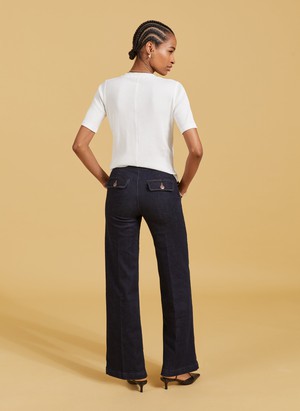 Margot Organic Cotton Stretch Wide Leg Jeans from Baukjen