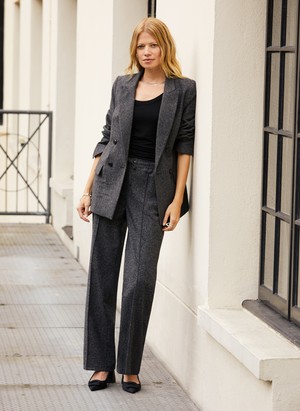 Fera Wool Blend Wide Leg Trousers from Baukjen