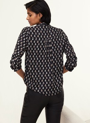 Effie Printed Tie Neck Blouse from Baukjen