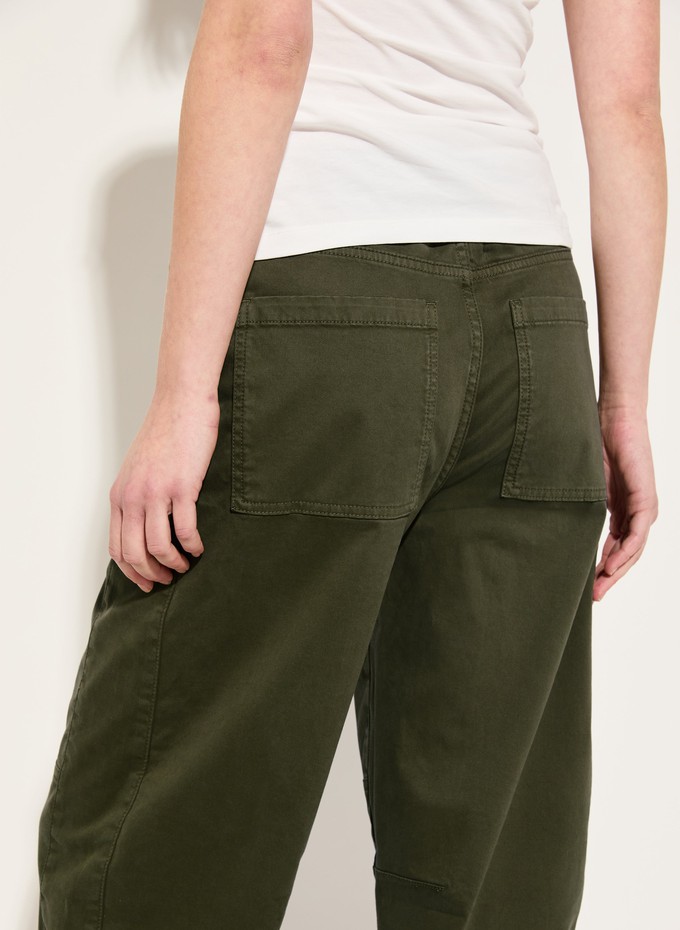 Amelia Organic Cotton Barrel Leg Cargo Trousers from Baukjen