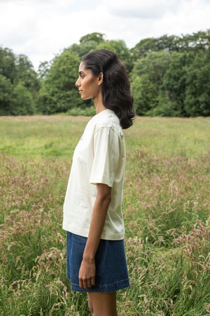 Samira Organic Cotton Top in White from Beaumont Organic