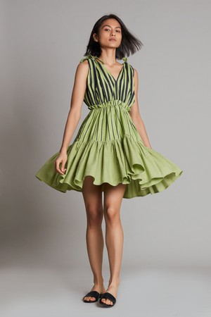 Tagliatelle Dress Mint from Bhoomi