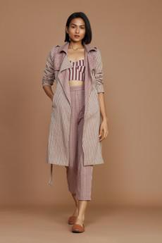 Megan Trench Coat Mauve via Bhoomi