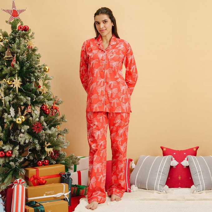 Festive Bows Pyjama Set from Bhoomi