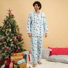 Frosty Ride Pyjama Set - Men via Bhoomi