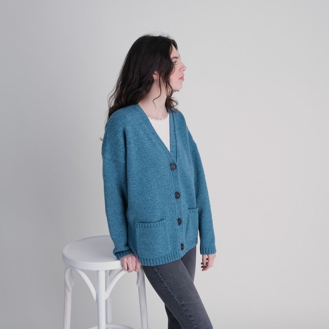 Kora Oversized Wool Cardigan from BIBICO