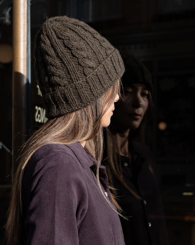 Iris Wool Cable Knit Beanie from BIBICO