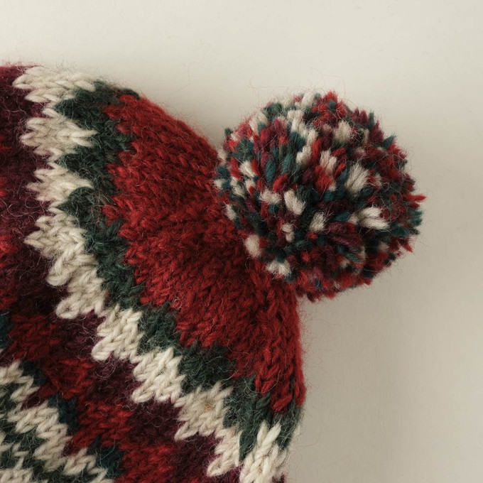 Astrid Fair Isle Knitted Bobble Hat from BIBICO