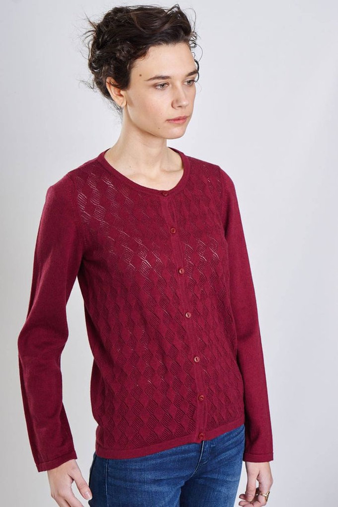 Rosie Classic Pointelle Cardigan from BIBICO